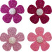 Flor eva glitter 3,5cm (10un)