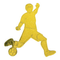 Aplique Jogador de futebol laminado dourado (1 a 10 und)