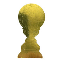 Aplique Trofeu de Futebol laminado dourado (1 a 10 und)