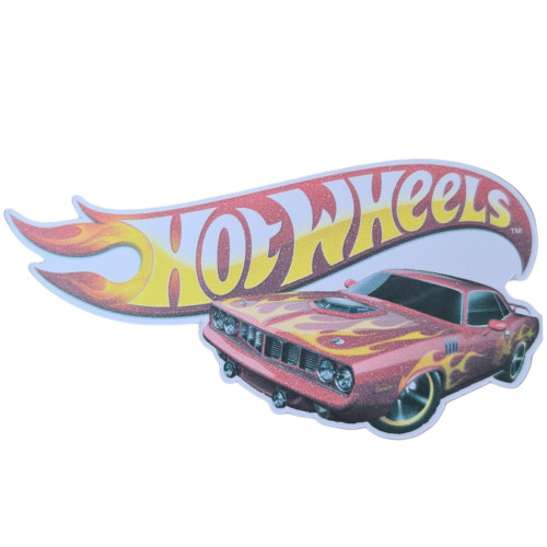 Hotwheels carro vermelho e logo.(de 1 a 10 und)