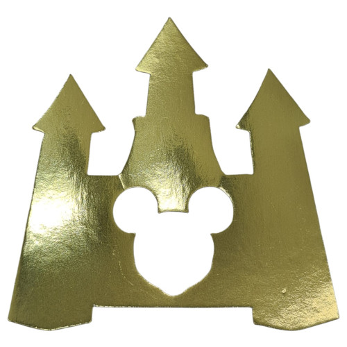 Aplique Castelo do mickey laminado dourado