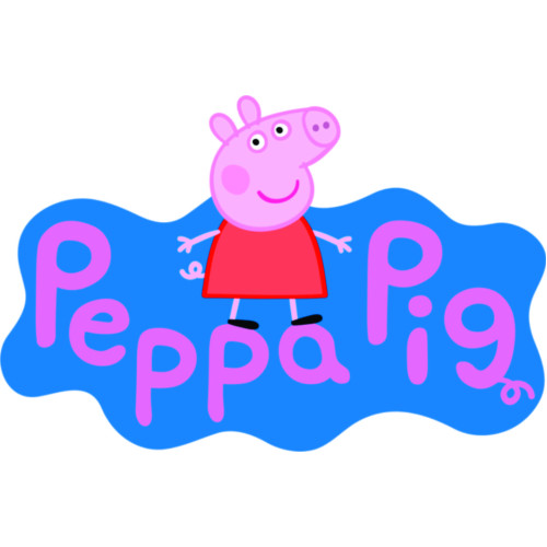 Aplique Peppa Pig logo .(1 a 10 un)