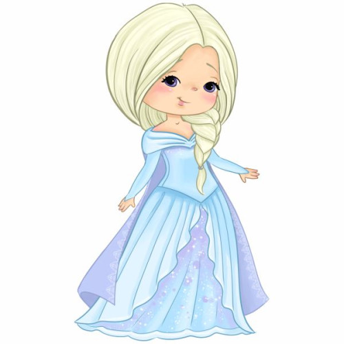 Aplique Princesa Elsa Aquarela